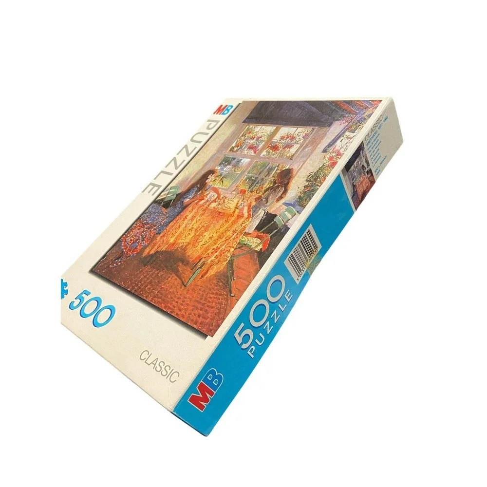 Vintage MB Puzzle Classic Wethase In Veranda 500 Pieces 1994 Complete